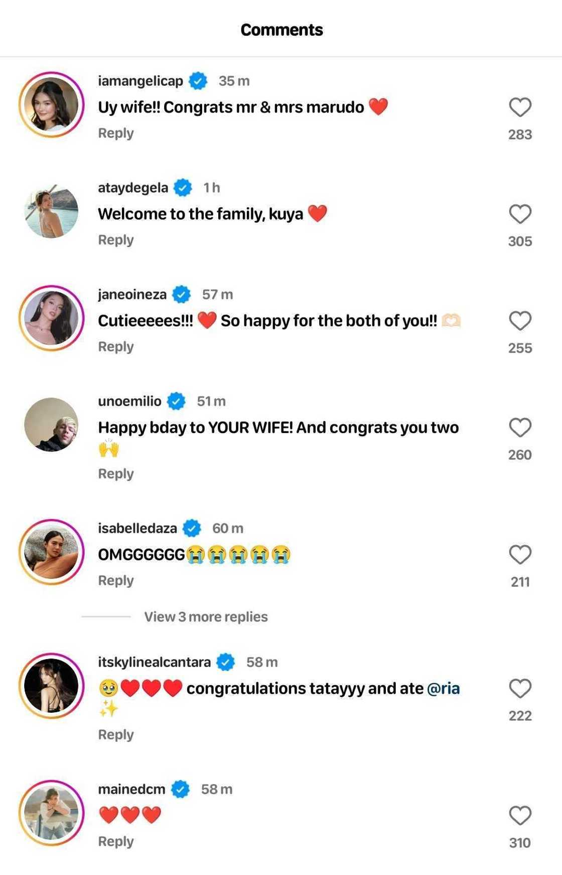 Celebrities react to Zanjoe Marudo, Ria Atayde’s wedding: “Congrats” Celebrities react to Zanjoe Marudo, Ria Atayde’s wedding: “Congrats”