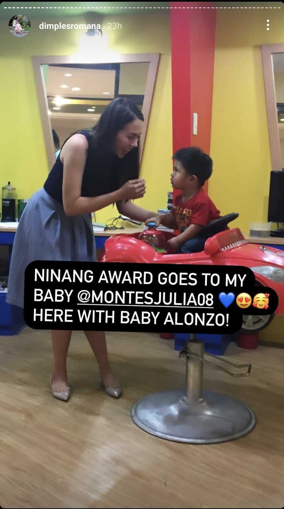 Dimples Romana, sinabing kay Julia Montes daw mapupunta ang "ninang award" Dimples Romana, sinabing kay Julia Montes daw mapupunta ang "ninang award"