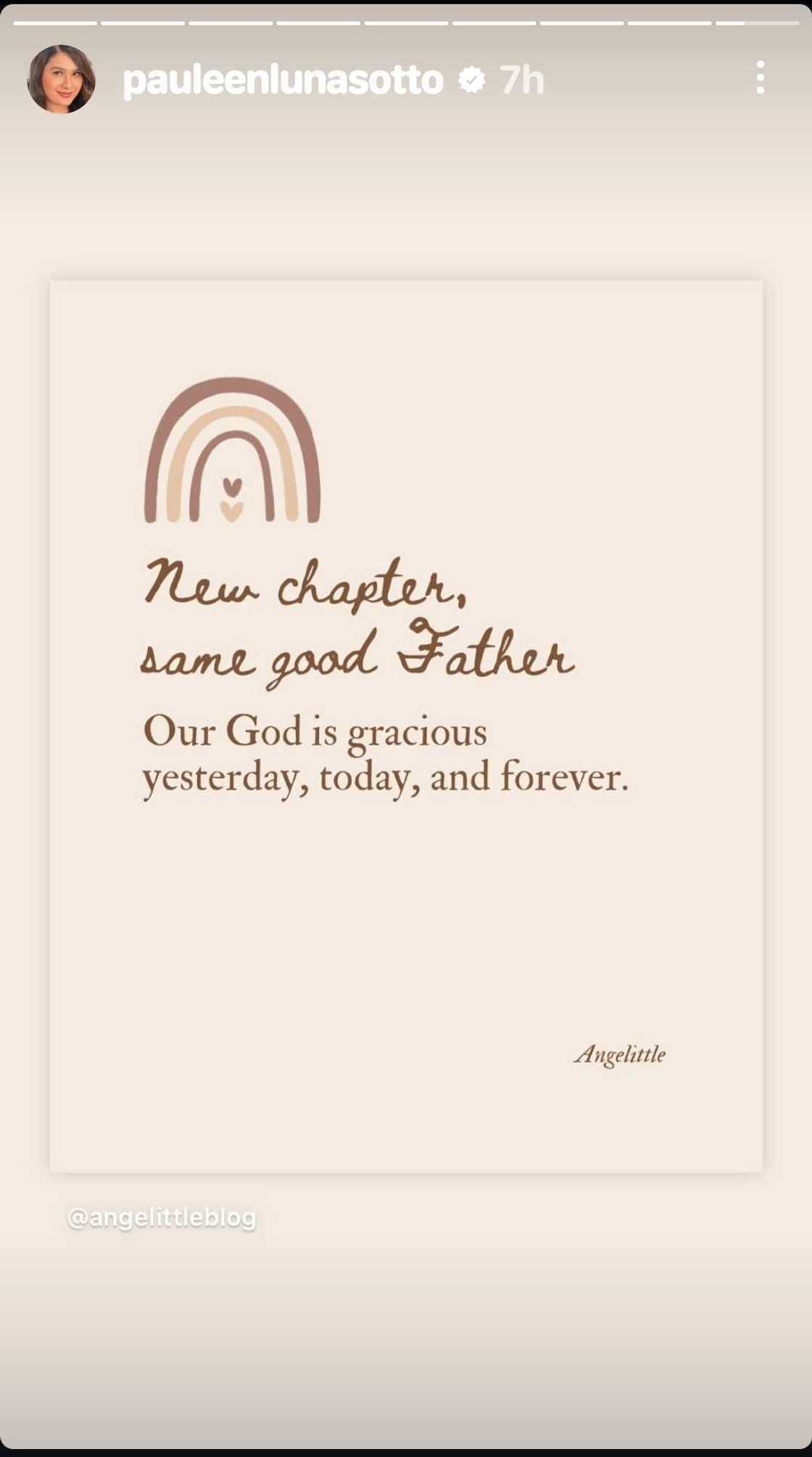 Pauleen Luna, nag-share ng makabuluhang quote card ukol sa "new chapter" Pauleen Luna, nag-share ng makabuluhang quote card ukol sa "new chapter"