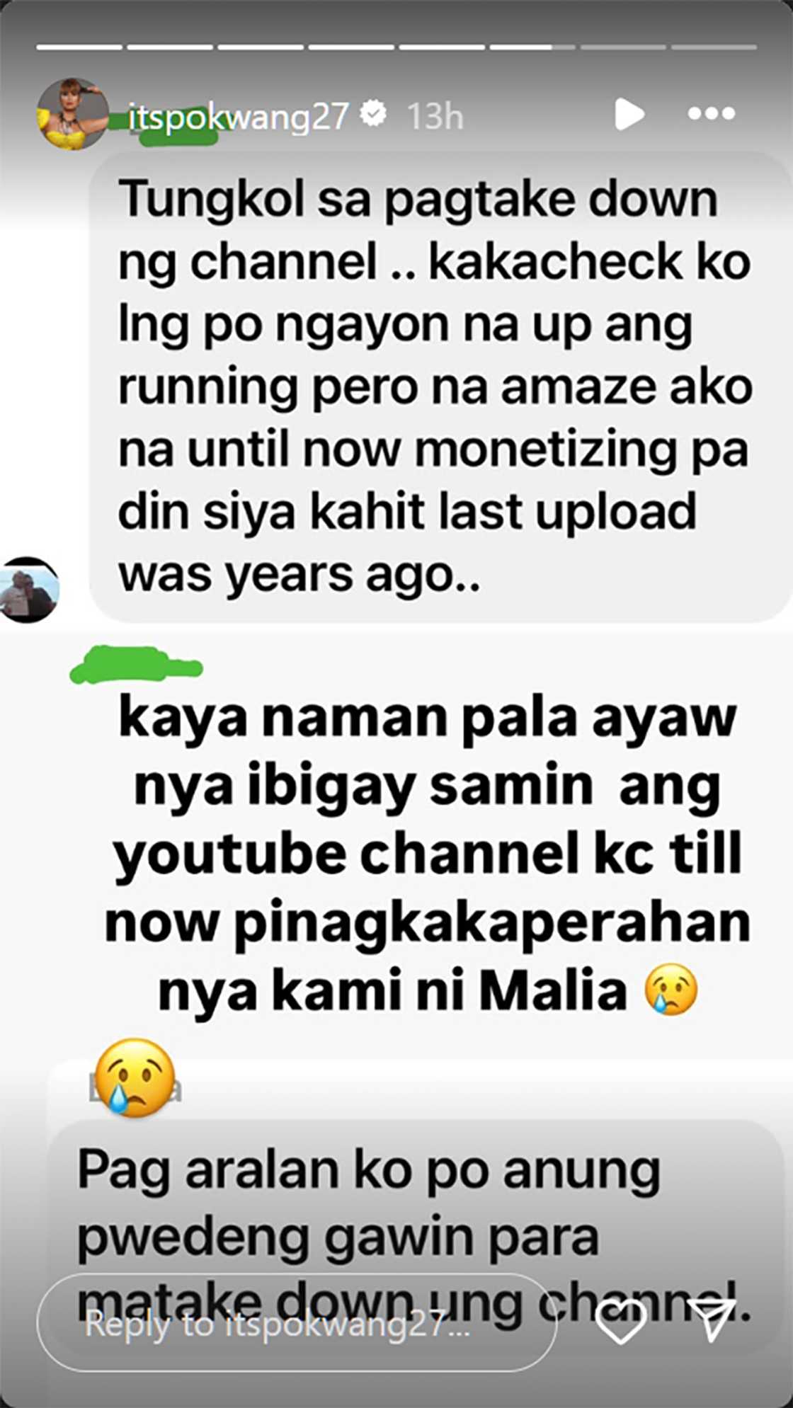 Pokwang, napagtanto bakit ayaw umanong ibalik ang kanyang YouTube channel ng taong di pinangalanan Pokwang, napagtanto bakit ayaw umanong ibalik ang kanyang YouTube channel ng taong di pinangalanan