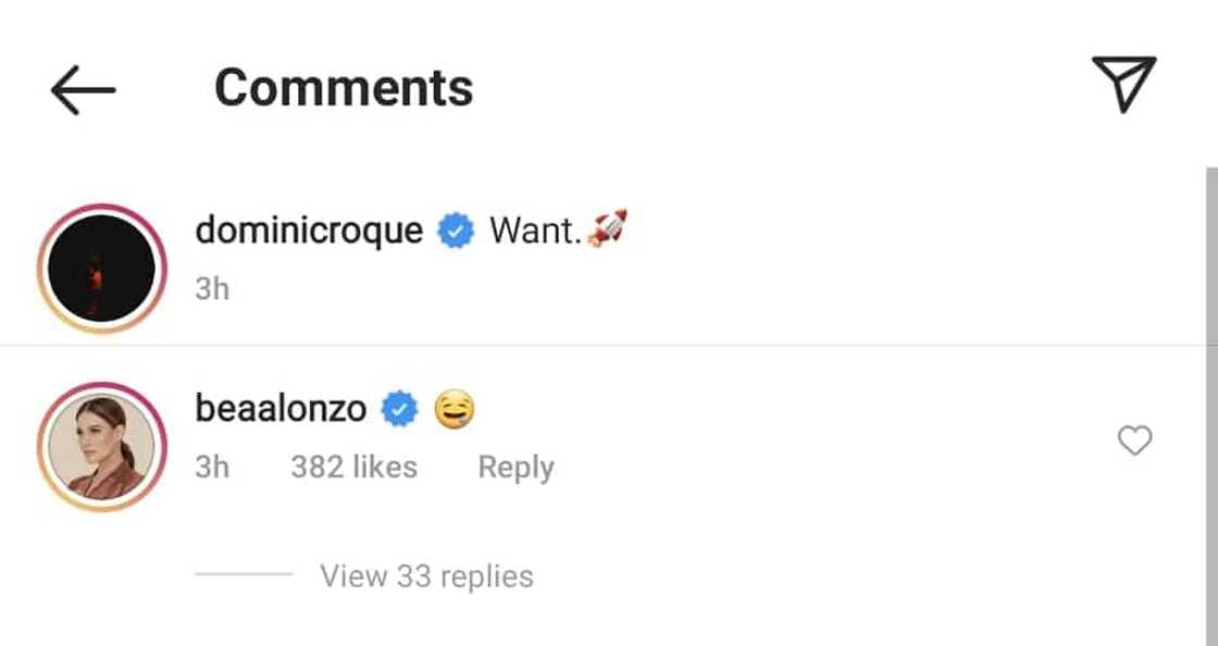 Bea Alonzo, nag-react sa fast food resto post ni Dominic Roque; netizens, kinilig