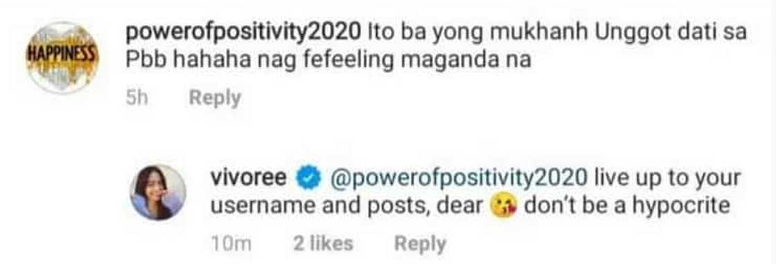 'Wag ipokrita!' Vivoree lambasts rude basher who called her "mukhang unggoy" 'Wag ipokrita!' Vivoree lambasts rude basher who called her "mukhang unggoy"