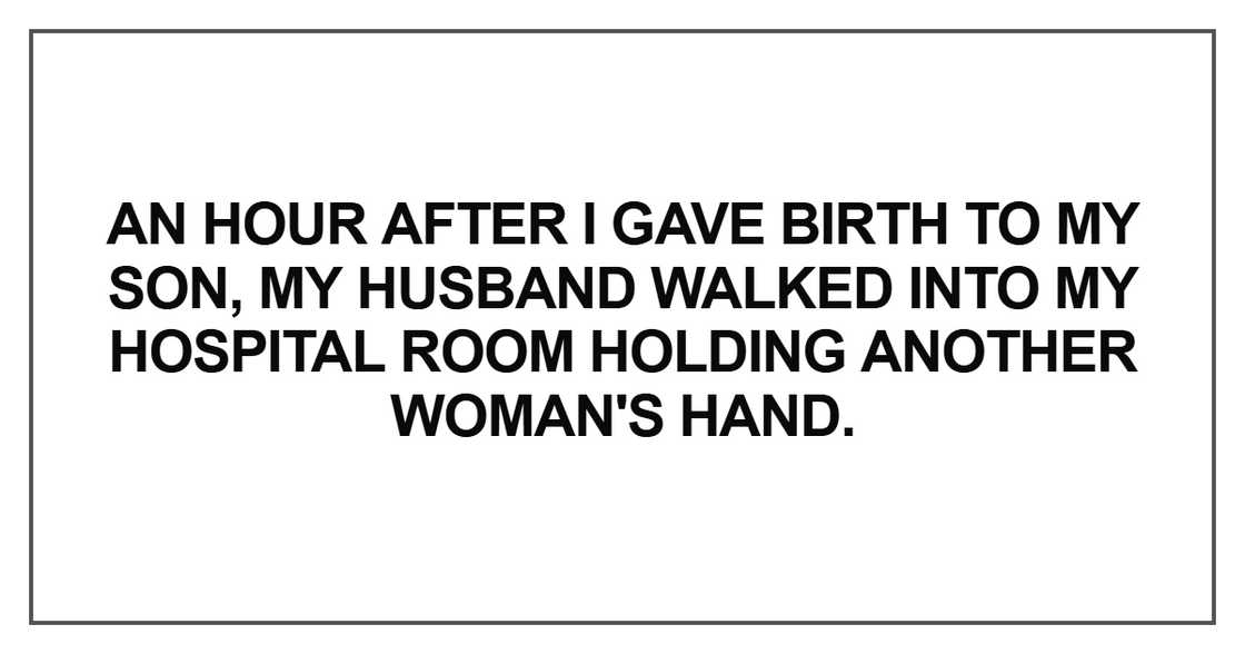 An hour after I gave birth to my son An hour after I gave birth to my son