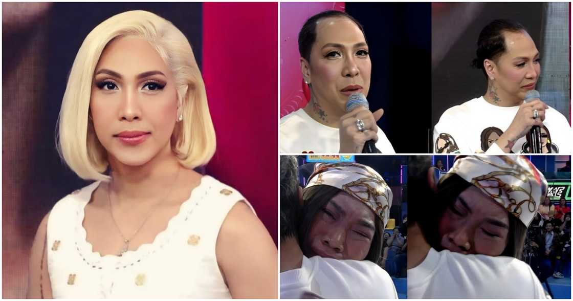 Vice Ganda, nagtanggal ng wig para suportahan si April Vice Ganda, nagtanggal ng wig para suportahan si April