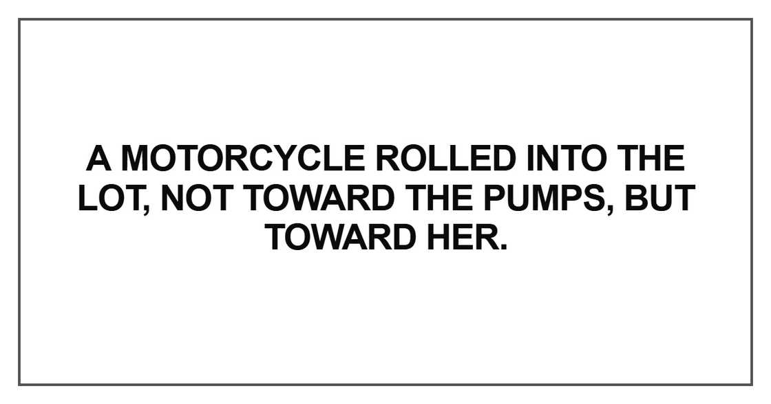 A motorcycle rolled into the lot