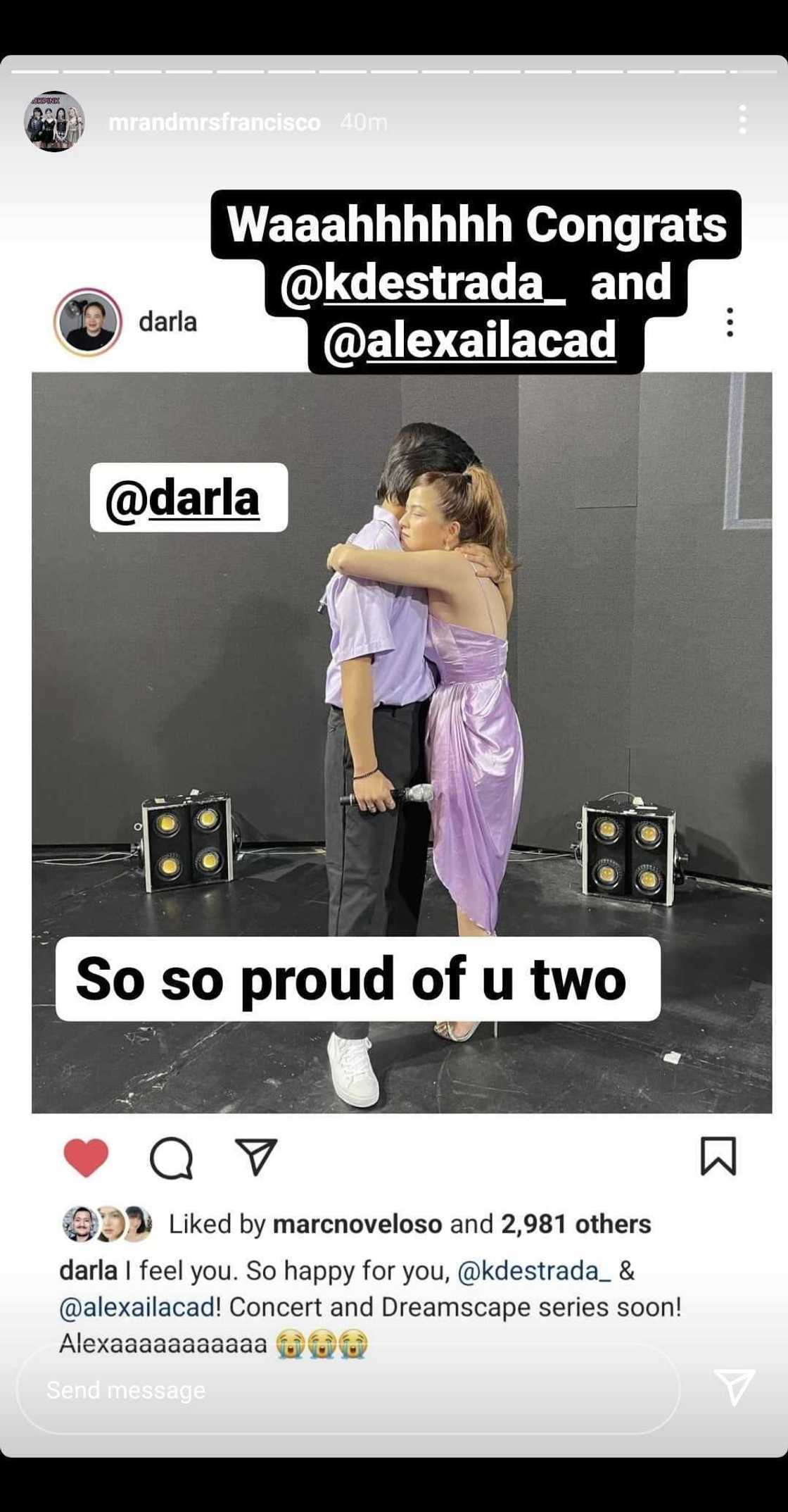 Melai Cantiveros expresses support for Alexa Ilacad, KD Estrada's love team Melai Cantiveros expresses support for Alexa Ilacad, KD Estrada's love team