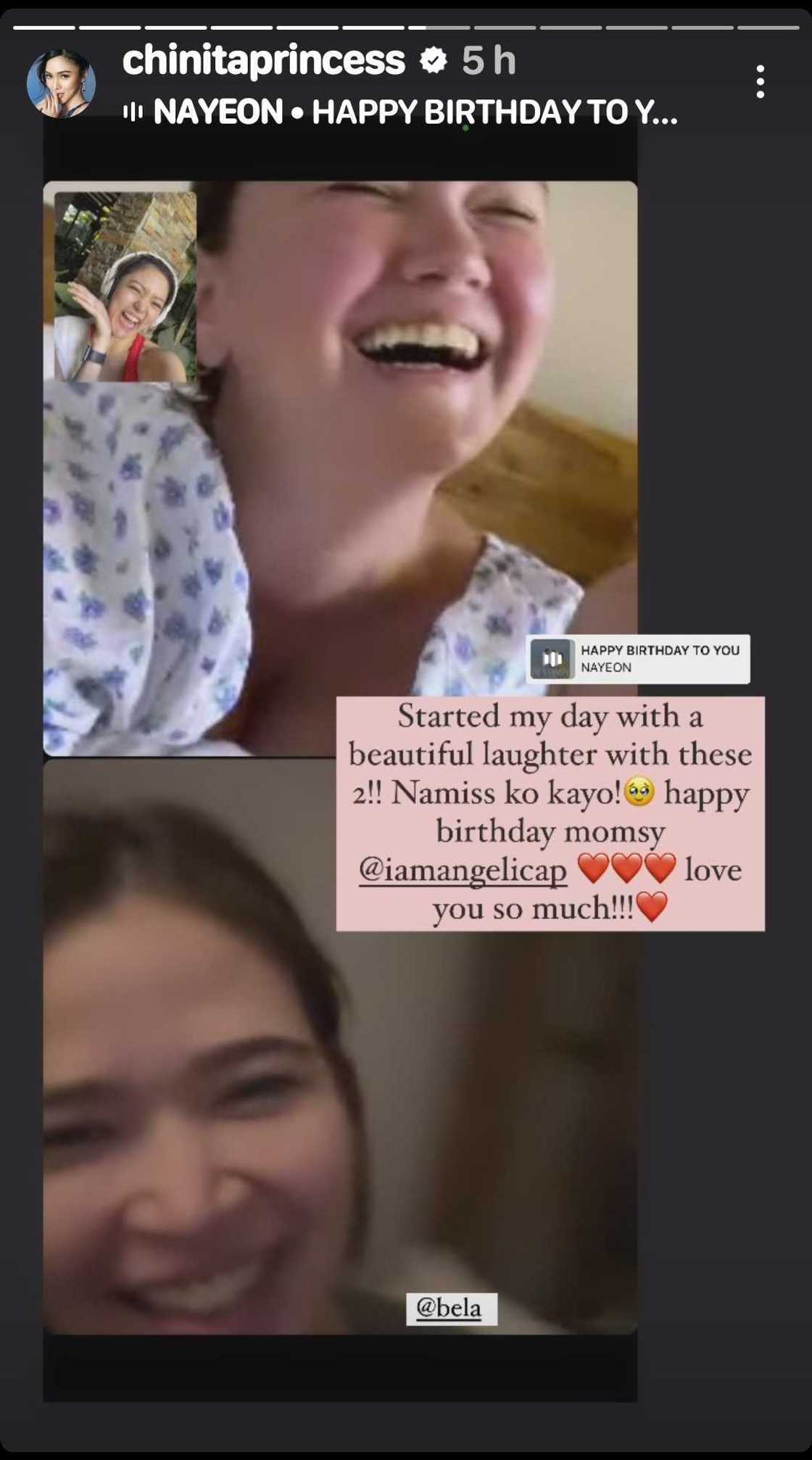 Kim Chiu shares lovely video call moment with Angelica Panganiban, Bela Padilla Kim Chiu shares lovely video call moment with Angelica Panganiban, Bela Padilla