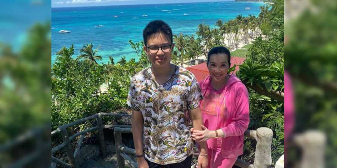 Kris Aquino tags genes and one beverage as reason behind Bimby's 6-foot height Kris Aquino tags genes and one beverage as reason behind Bimby's 6-foot height