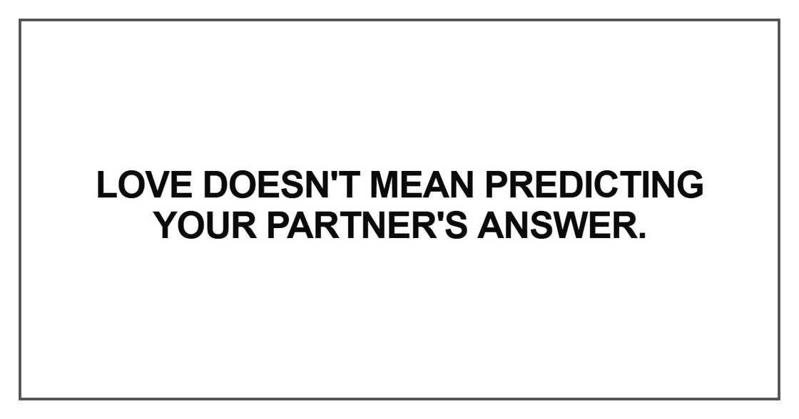 Love doesn't mean predicting