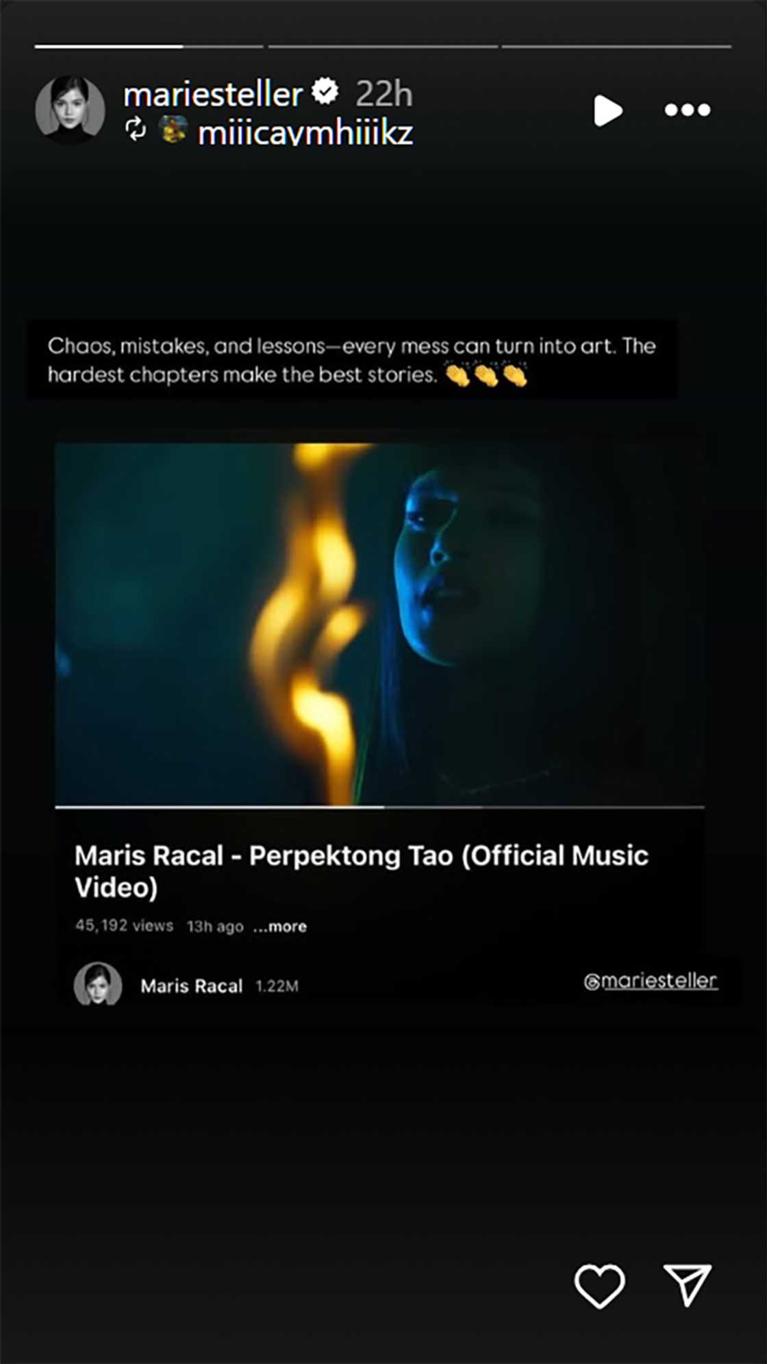 Maris Racal, shinare post ng netizen ukol sa bago niyang kanta: “Chaos, mistakes, and lessons” Maris Racal, shinare post ng netizen ukol sa bago niyang kanta: “Chaos, mistakes, and lessons”