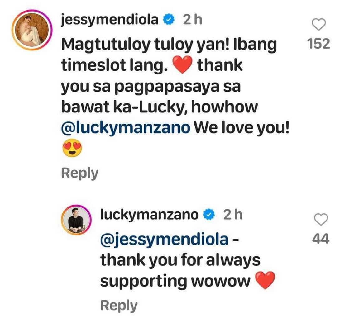 Jessy Mendiola nagpahayag ng suporta sa post ni Luis Manzano ukol sa huling 2 araw ng kanyang show Jessy Mendiola nagpahayag ng suporta sa post ni Luis Manzano ukol sa huling 2 araw ng kanyang show