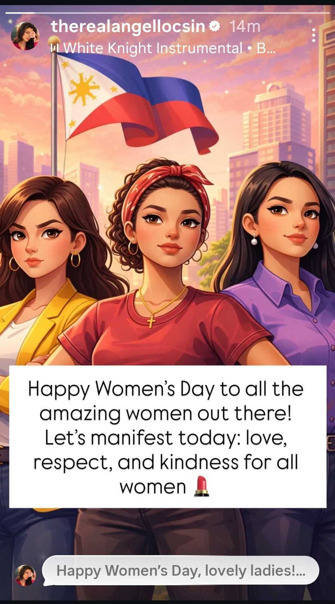 Angel Locsin, nagbahagi ng makabuluhang mensahe para sa Women's Day Angel Locsin, nagbahagi ng makabuluhang mensahe para sa Women's Day
