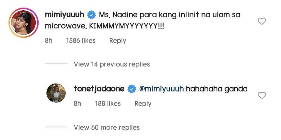 Netizens, naaliw sa "microwave" comment ni Mimiyuuuh sa commercial ni Nadine Lustre Netizens, naaliw sa "microwave" comment ni Mimiyuuuh sa commercial ni Nadine Lustre