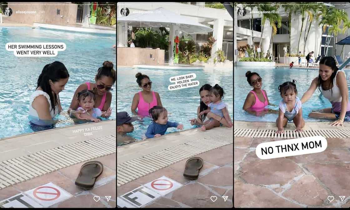 Elisse Joson posts hilarious snaps from baby Felize's swimming lessons