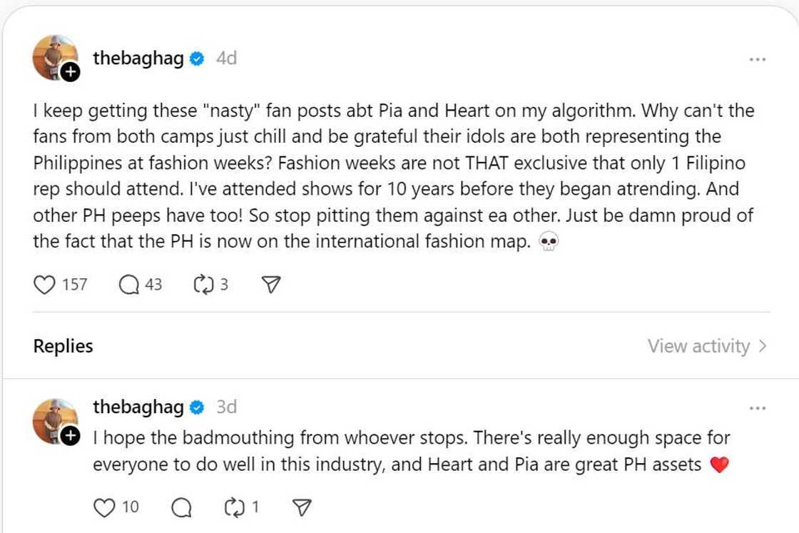 Ingrid Chua, nag-react sa pagsasabong ng fans kina Heart Evangelista, Pia Wurtzbach Ingrid Chua, nag-react sa pagsasabong ng fans kina Heart Evangelista, Pia Wurtzbach