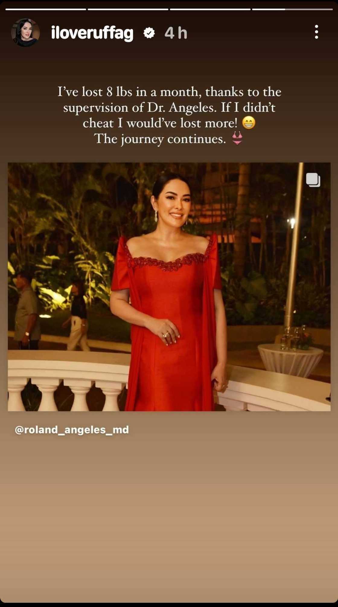 Ruffa Gutierrez, masayang nag-post ukol sa nabawas na timbang sa loob lamang ng 1 buwan Ruffa Gutierrez, masayang nag-post ukol sa nabawas na timbang sa loob lamang ng 1 buwan