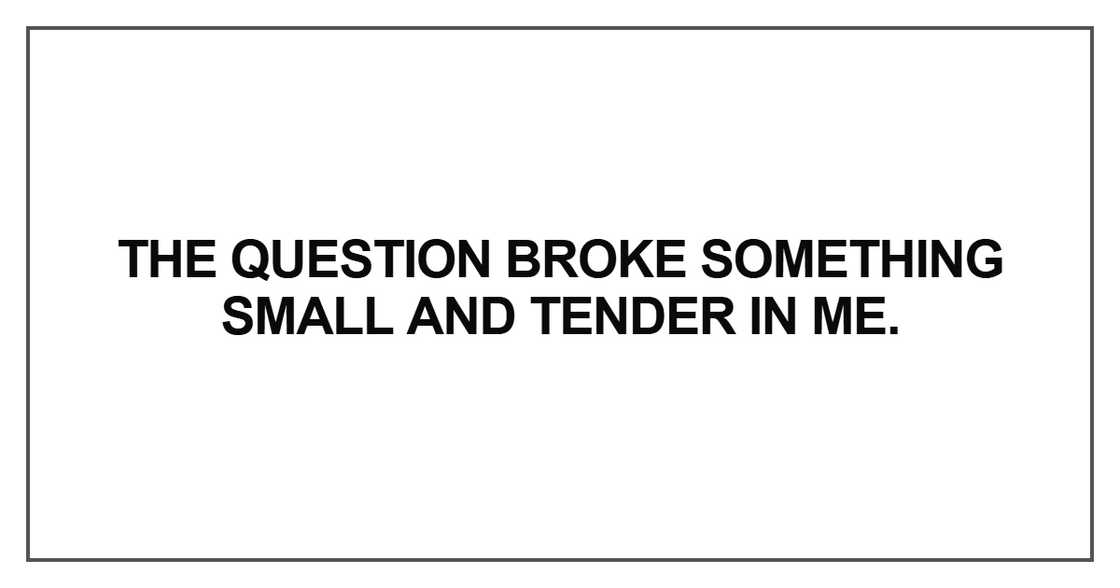 The question broke something