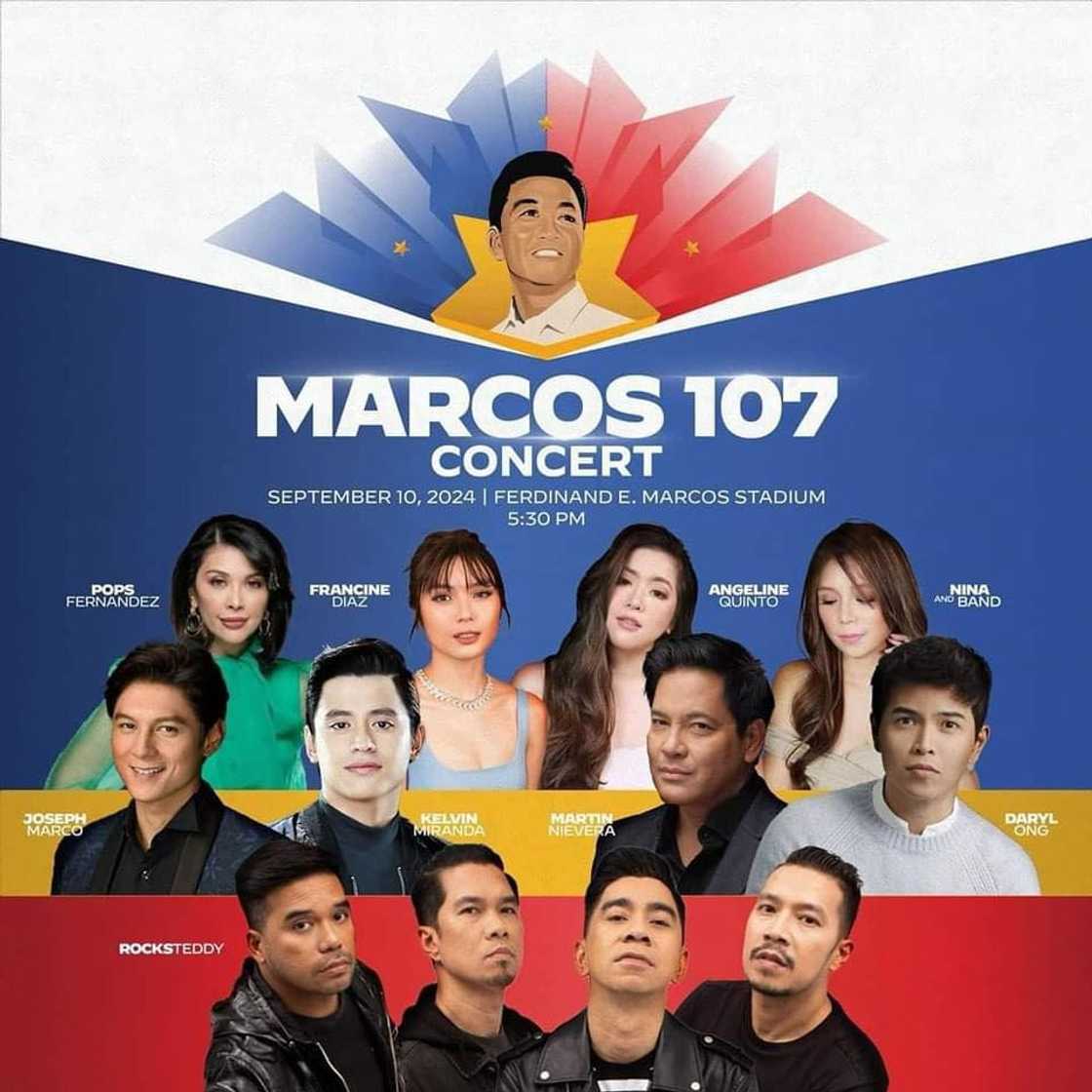 Francine Diaz, biglang nawala sa lineup ng “Marcos 107 Free Concert” na gaganapin ngayong gabi