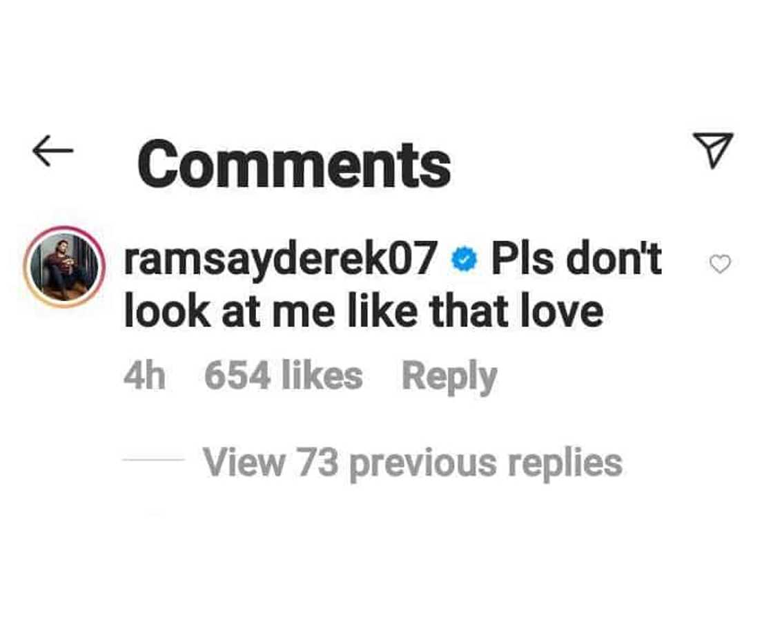 Derek Ramsay tells Ellen Adarna to stop looking at him in the actress latest post Derek Ramsay tells Ellen Adarna to stop looking at him in the actress latest post