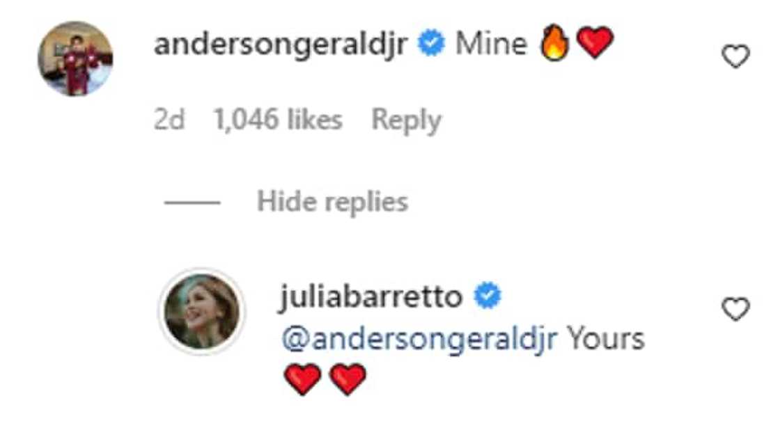 Gerald Anderson gushes over Julia Barretto's stunning photo: "mine" Gerald Anderson gushes over Julia Barretto's stunning photo: "mine"