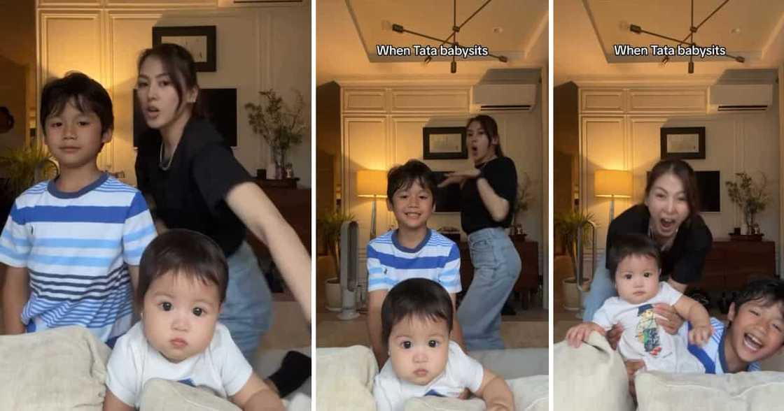Alex Gonzaga shares fun "when Tata babysits" video featuring Seve, Polly Soriano Alex Gonzaga shares fun "when Tata babysits" video featuring Seve, Polly Soriano