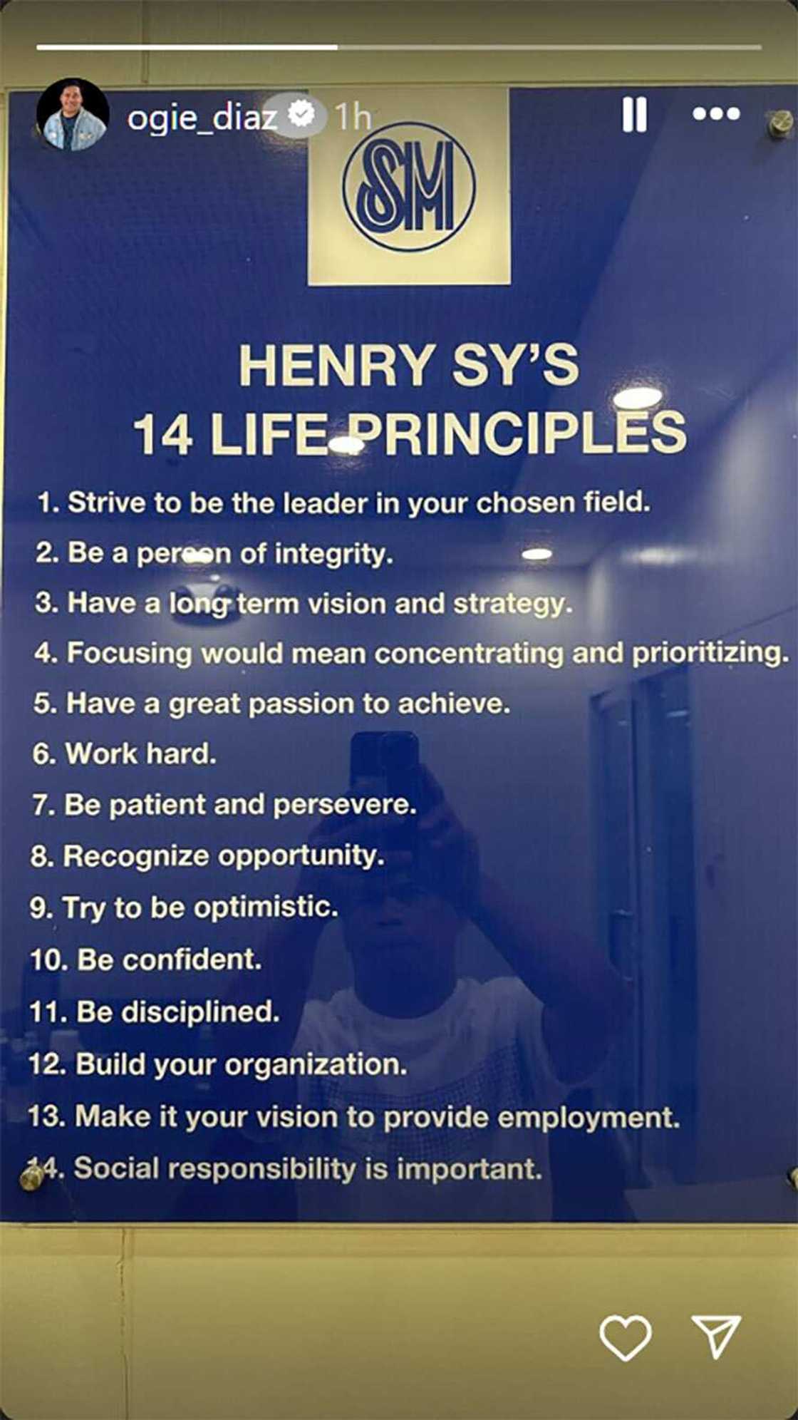 Ogie Diaz, ibinahagi ang aniya’y mga prinsipyo sa buhay ni Henry Sy: “Be a person of integrity”