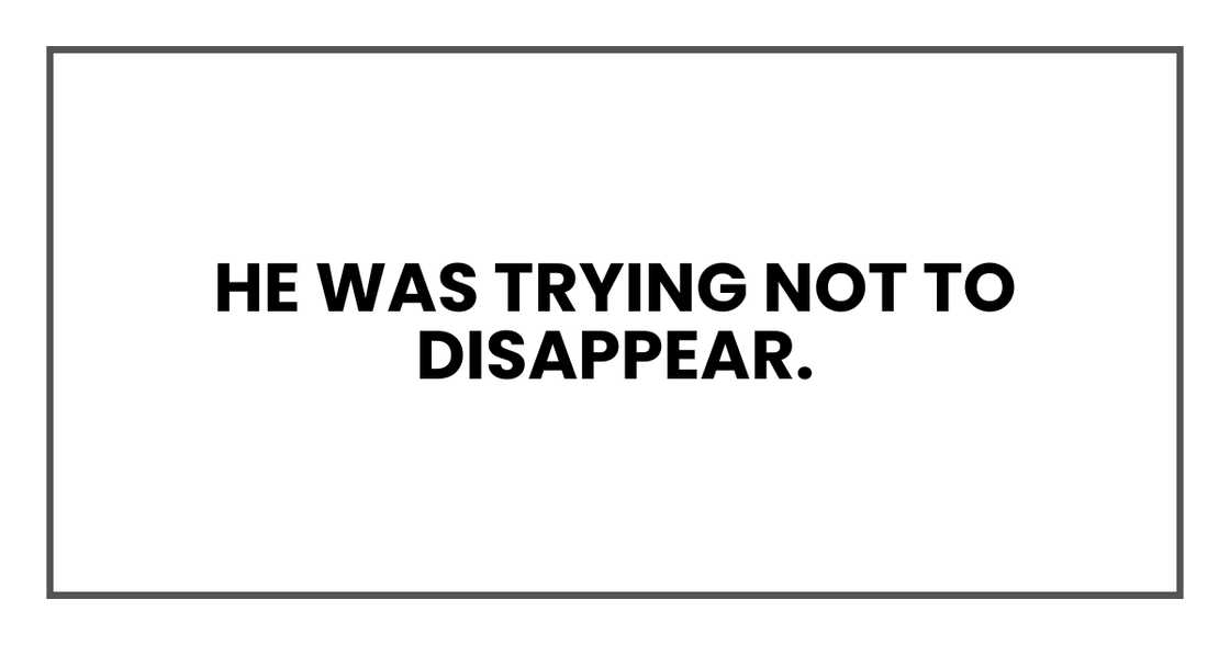 Realisation before the talk.