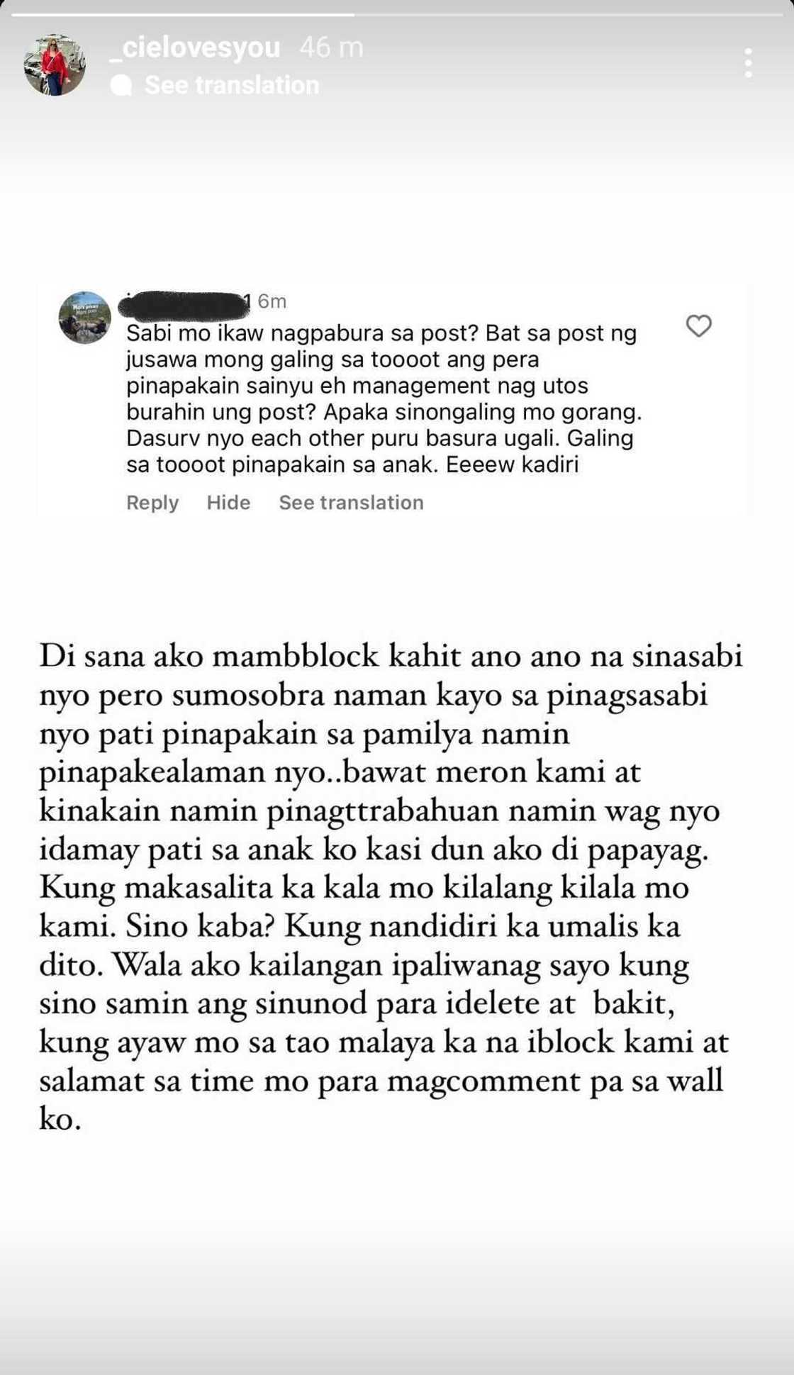 Asawa ni Nikko Natividad, umalma sa komento kaugnay sa post ni Nikko