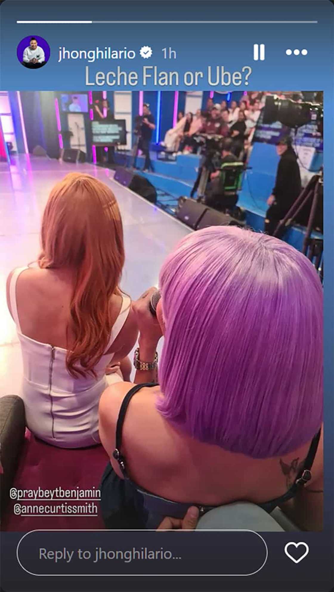 Jhong Hilario, pabirong tinawag-pansin sa isang post ang buhok ni Anne at Vice: “Leche Flan or Ube?”