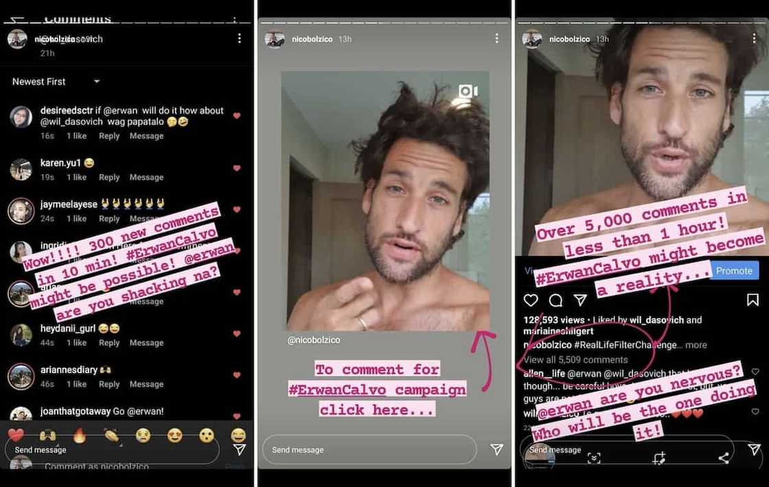 Nico Bolzico's "#ErwanCalvo" post goes viral; Erwan Heussaff reacts