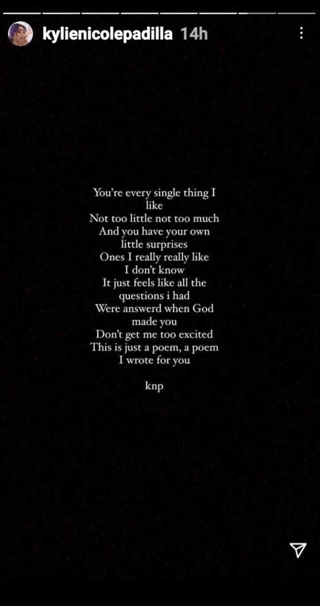 Kylie Padilla pens poem about unnamed person: “You're every single thing I like” Kylie Padilla pens poem about unnamed person: “You're every single thing I like”