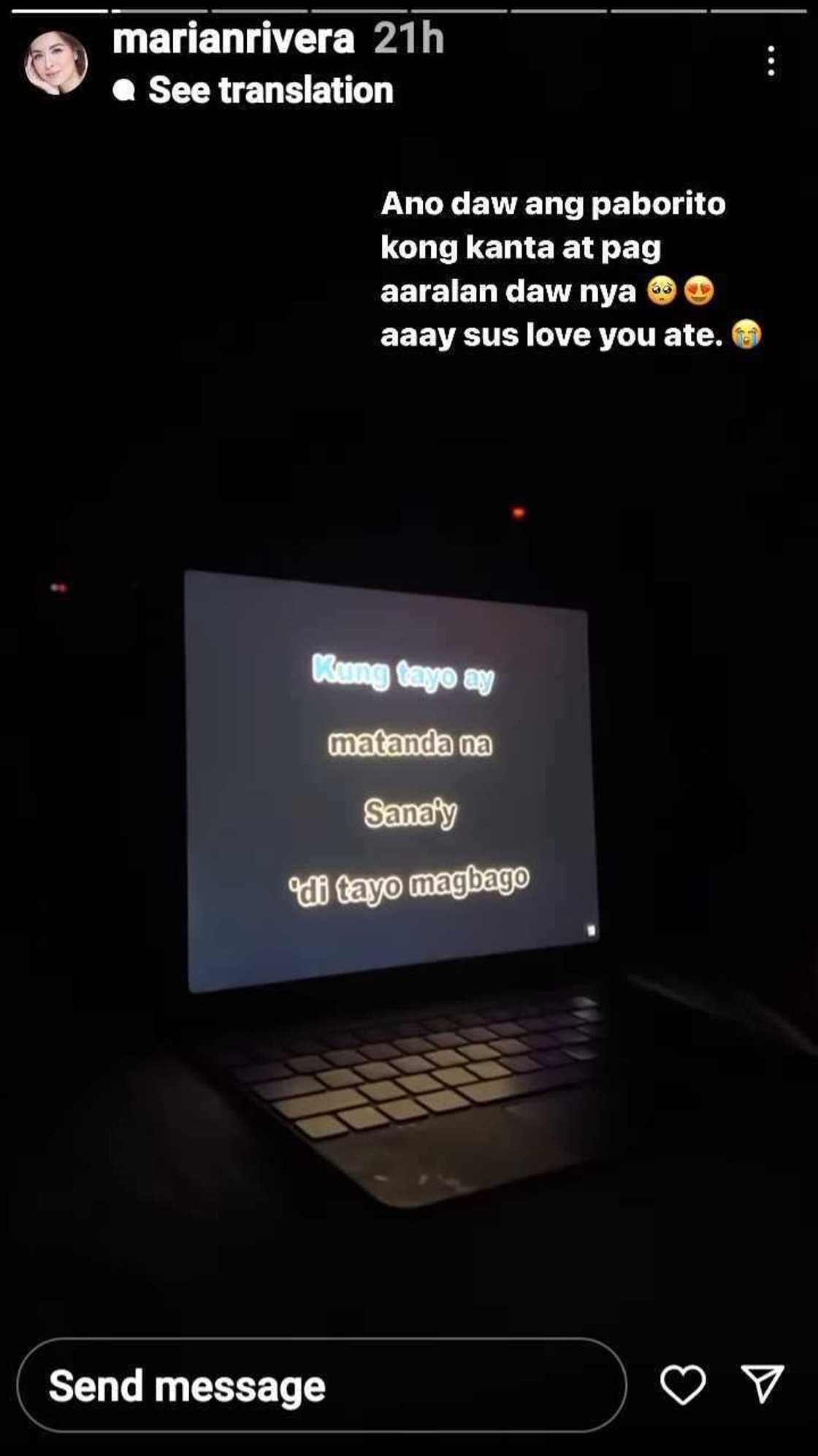 Marian Rivera, ibinida ang pagkanta ni Zia Dantes ng ‘Kahit Maputi Na Ang Buhok Ko’ Marian Rivera, ibinida ang pagkanta ni Zia Dantes ng ‘Kahit Maputi Na Ang Buhok Ko’