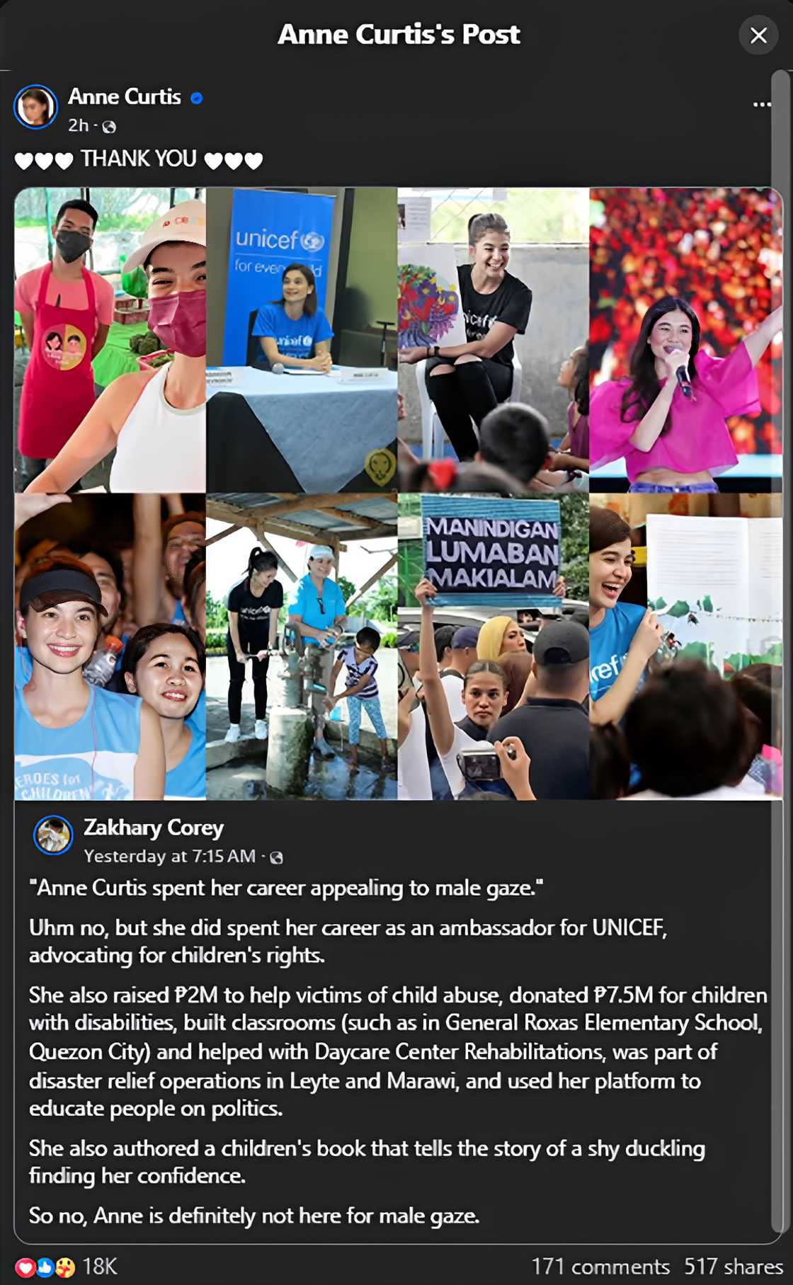 Anne Curtis, may madamdaming pasasalamat sa isang netizen na may post na nag-viral kamakailan