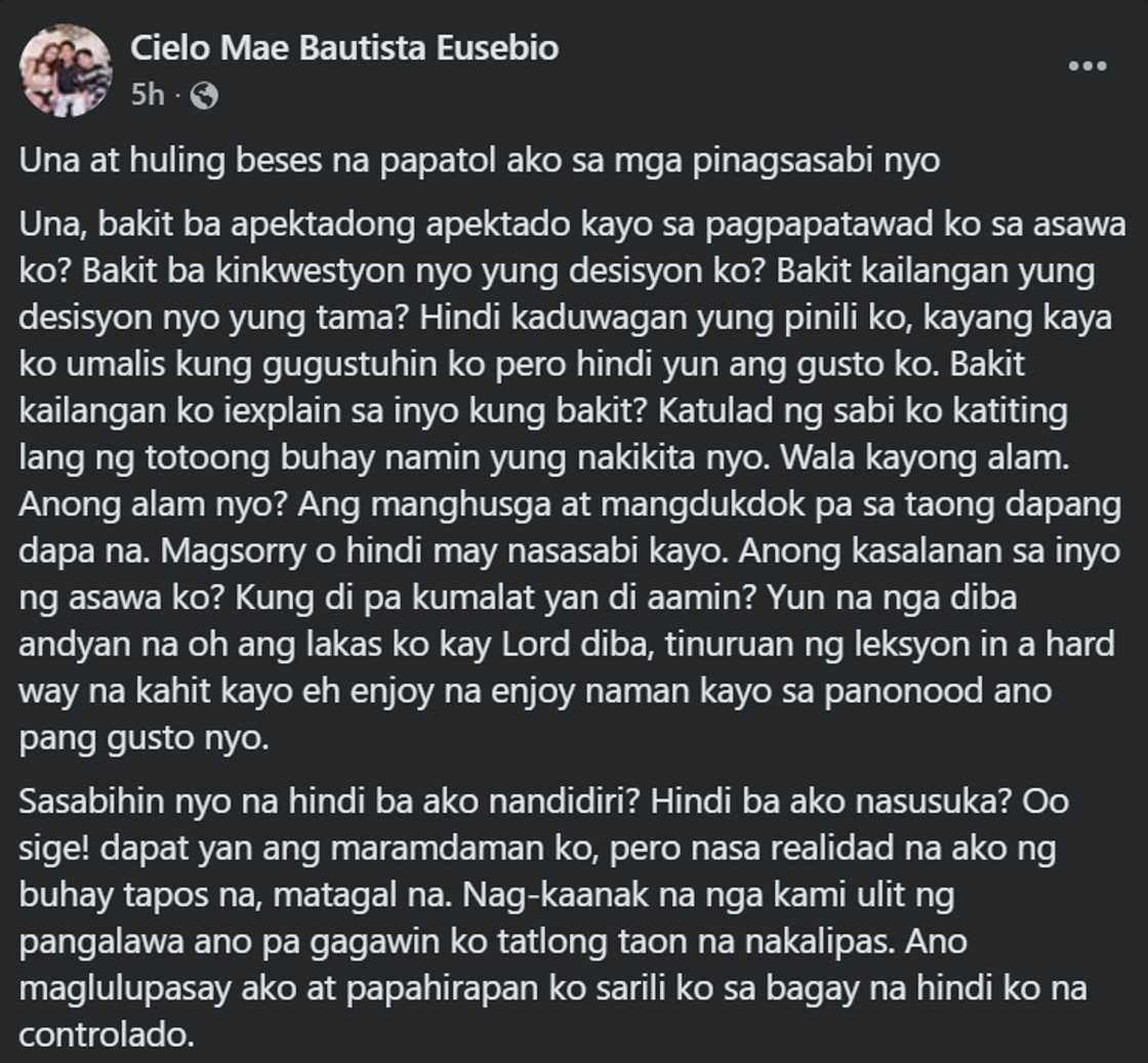Misis ni Nikko Natividad, muling nagsalita: "Bakit ba kinikwestyon niyo 'yung desisyon ko?" Misis ni Nikko Natividad, muling nagsalita: "Bakit ba kinikwestyon niyo 'yung desisyon ko?"