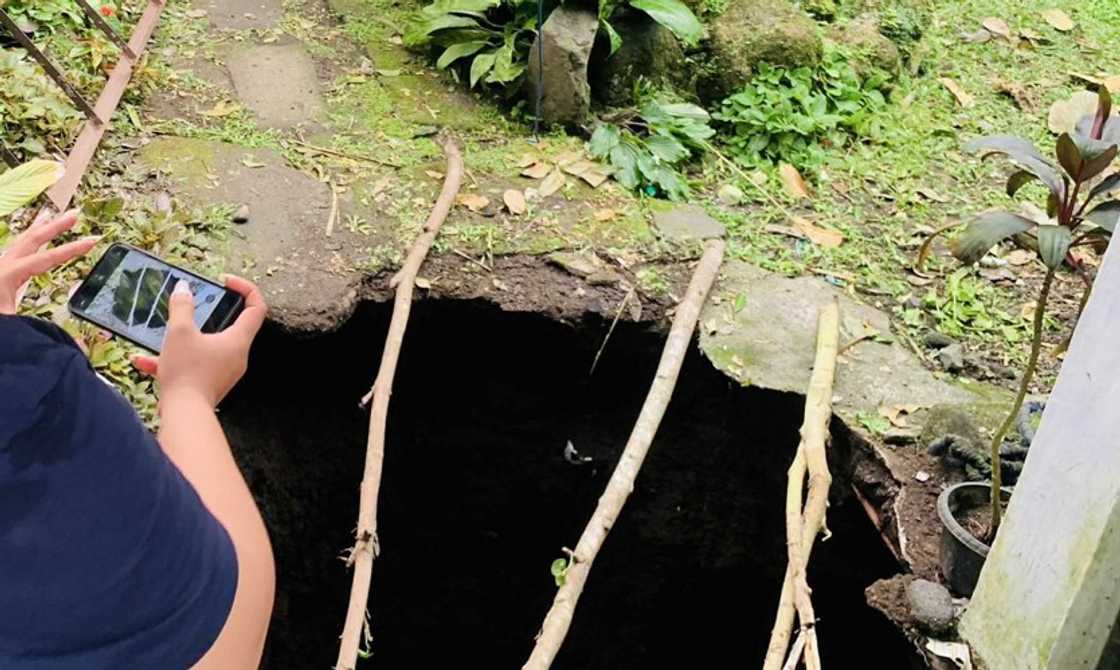 Buntis, nailigtas sa sinkhole sa Guinobatan, Albay