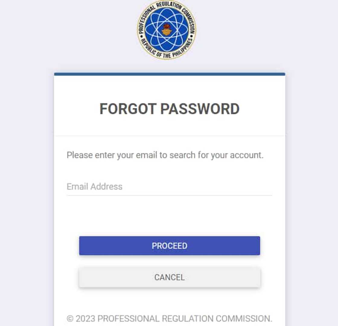 PRC LERIS password reset PRC LERIS password reset