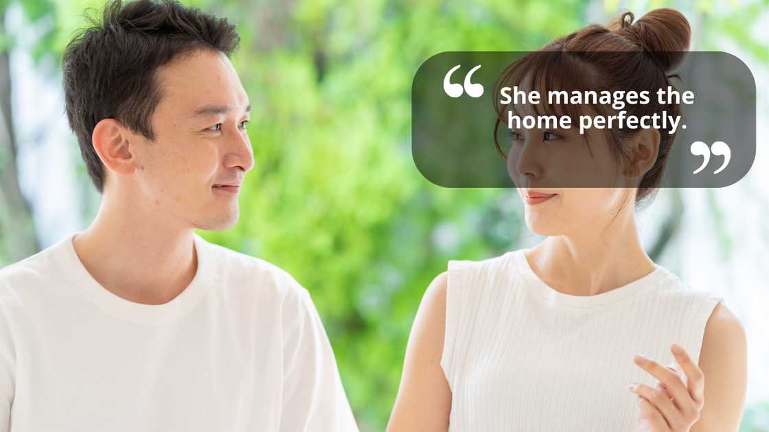 A man and woman looking at each other A man and woman looking at each other