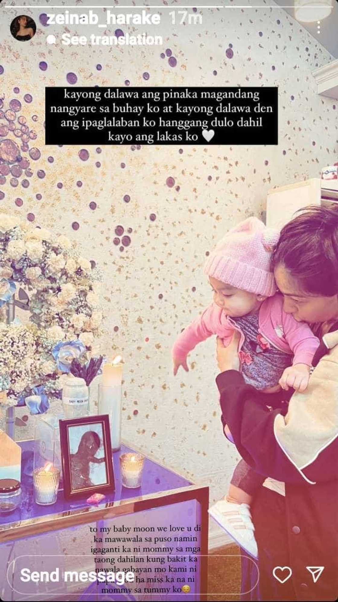 Zeinab Harake, nag-post ng mensahe kay baby Moon: “igaganti ka ni mommy” Zeinab Harake, nag-post ng mensahe kay baby Moon: “igaganti ka ni mommy”