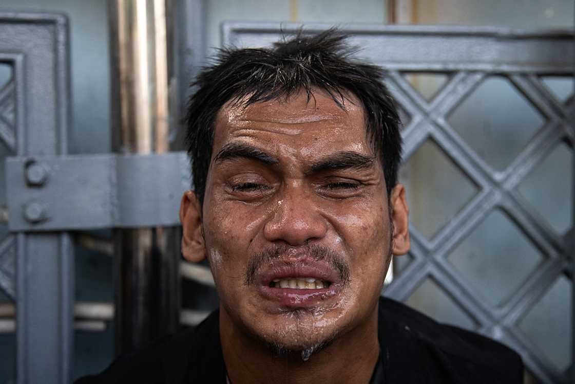 Man in tears, devastated over incident Man in tears, devastated over incident