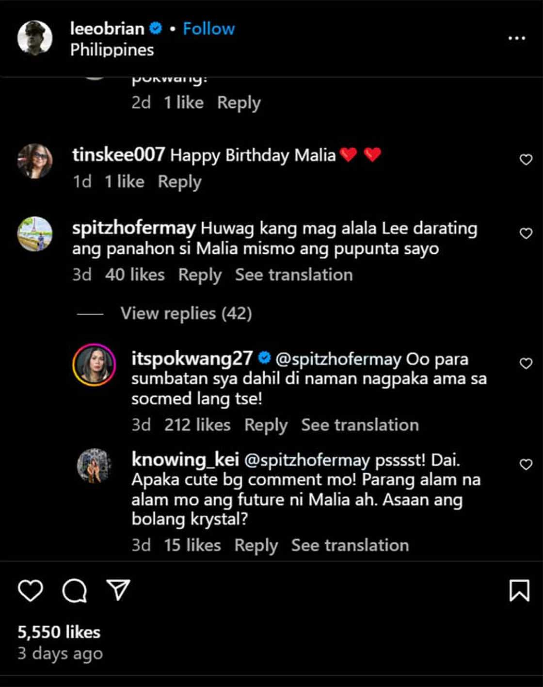 Pokwang, sa netizen na nagsabing pupuntahan ni Malia si Lee: "Oo para sumbatan sya"