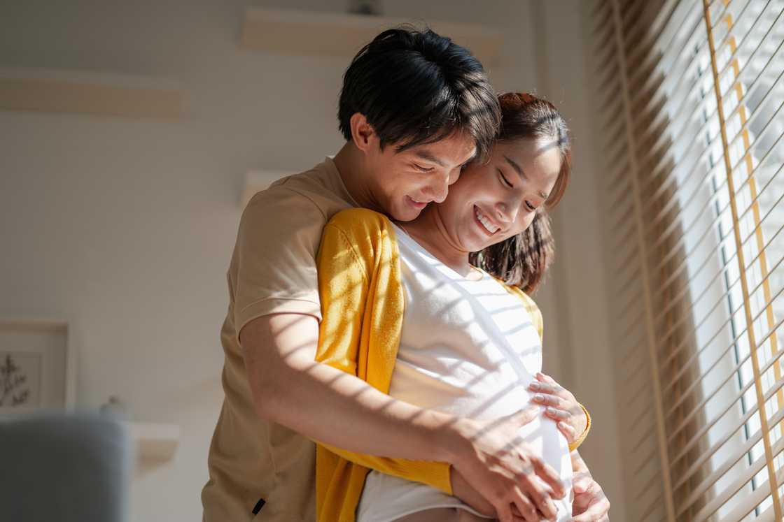 An expectant couple An expectant couple