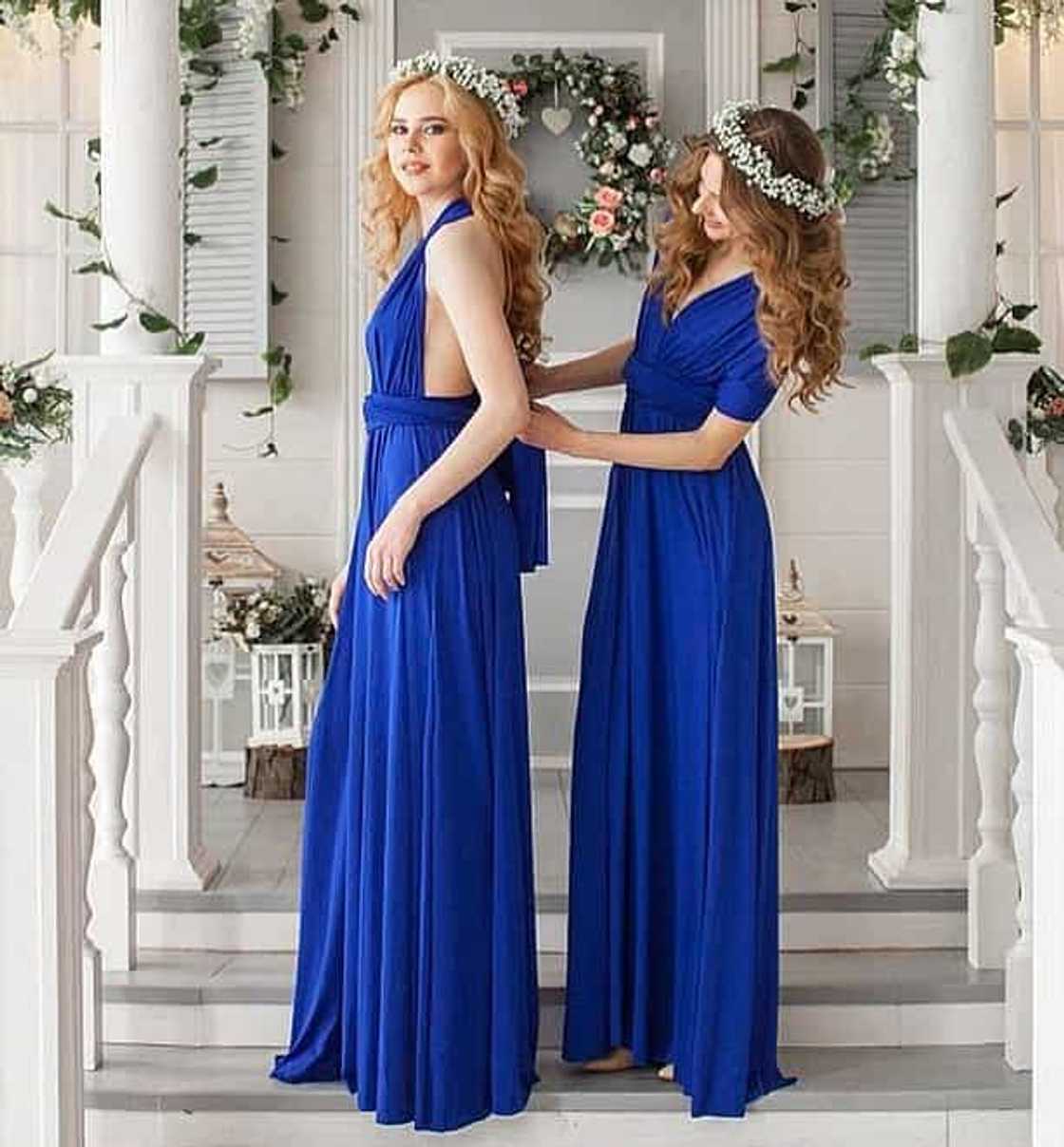 Royal blue gown