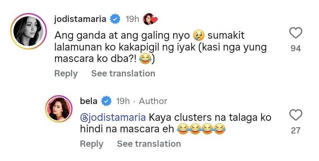 "I'm so lucky": Bela Padilla, naging emosyonal sa ginawa ni Jodi Sta. Maria "I'm so lucky": Bela Padilla, naging emosyonal sa ginawa ni Jodi Sta. Maria