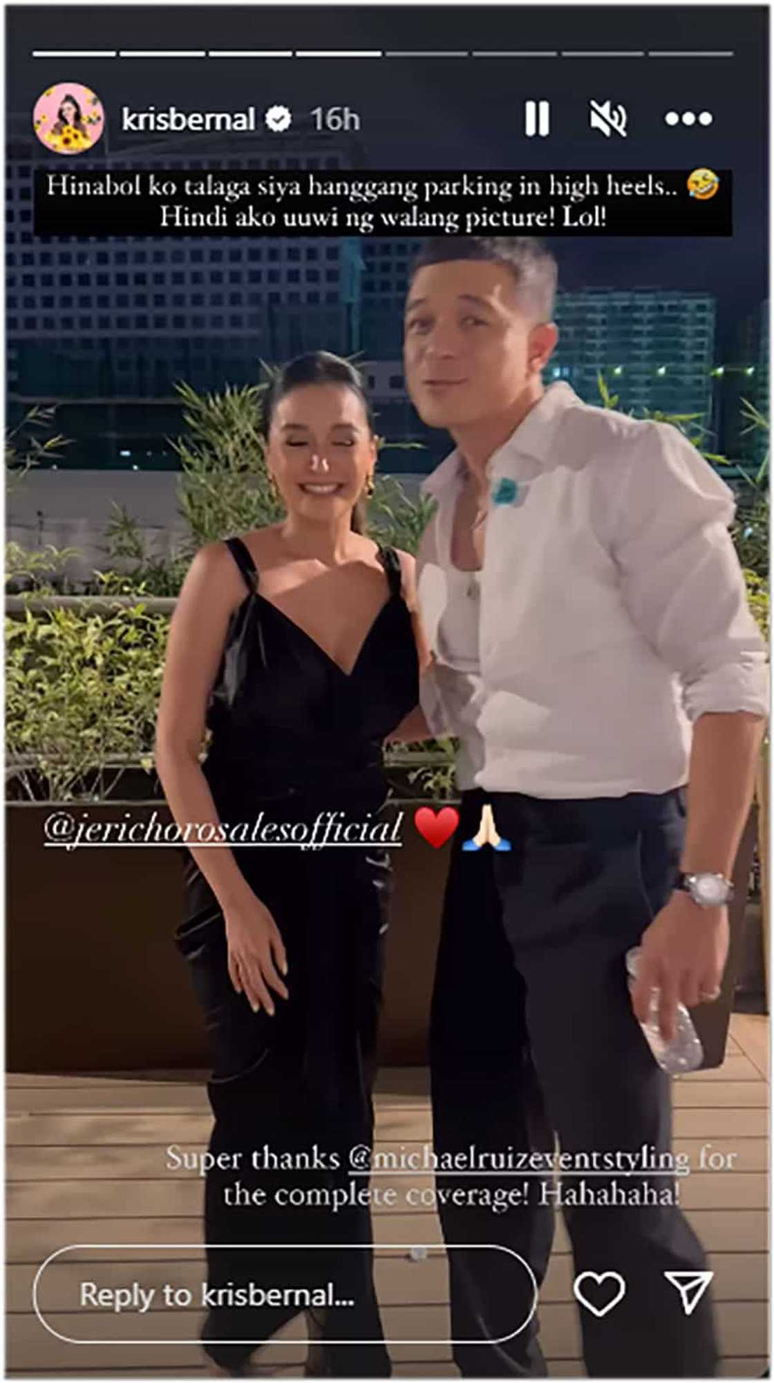 Kris Bernal, nag-fangirl kay Jericho Rosales, hinabol naka-high heels ang aktor para makapag-pic