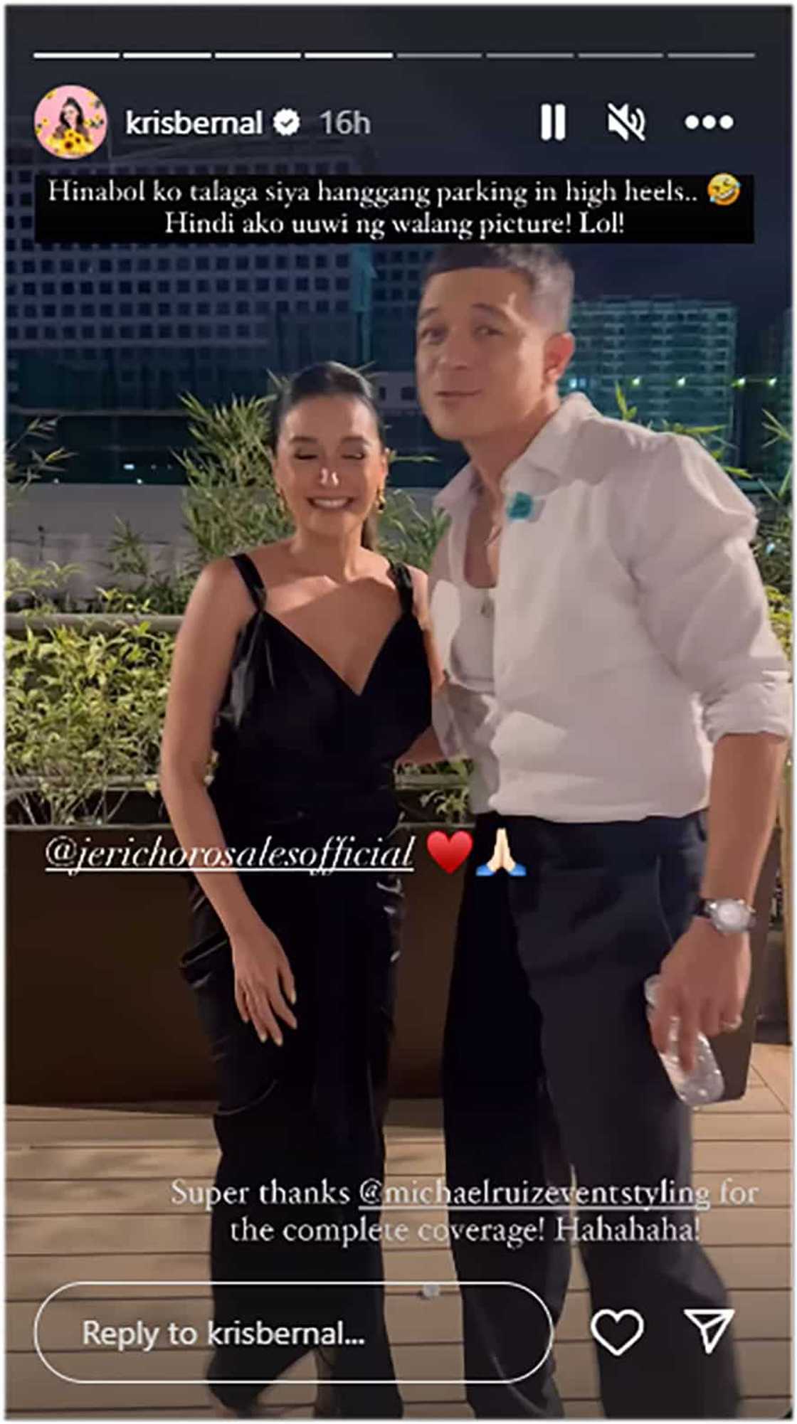 Kris Bernal, nag-fangirl kay Jericho Rosales, hinabol naka-high heels ang aktor para makapag-pic Kris Bernal, nag-fangirl kay Jericho Rosales, hinabol naka-high heels ang aktor para makapag-pic