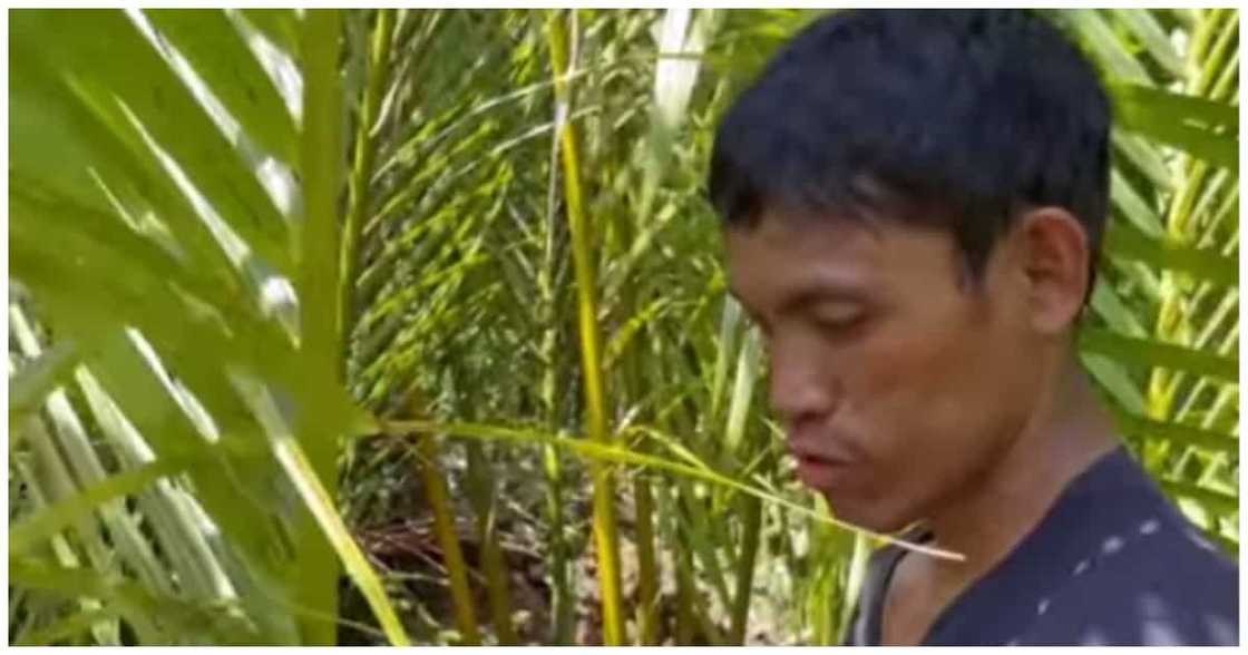Bulag na nangunguha pa rin ng nipa bilang hanapbuhay, nabigyan ng tulong Bulag na nangunguha pa rin ng nipa bilang hanapbuhay, nabigyan ng tulong