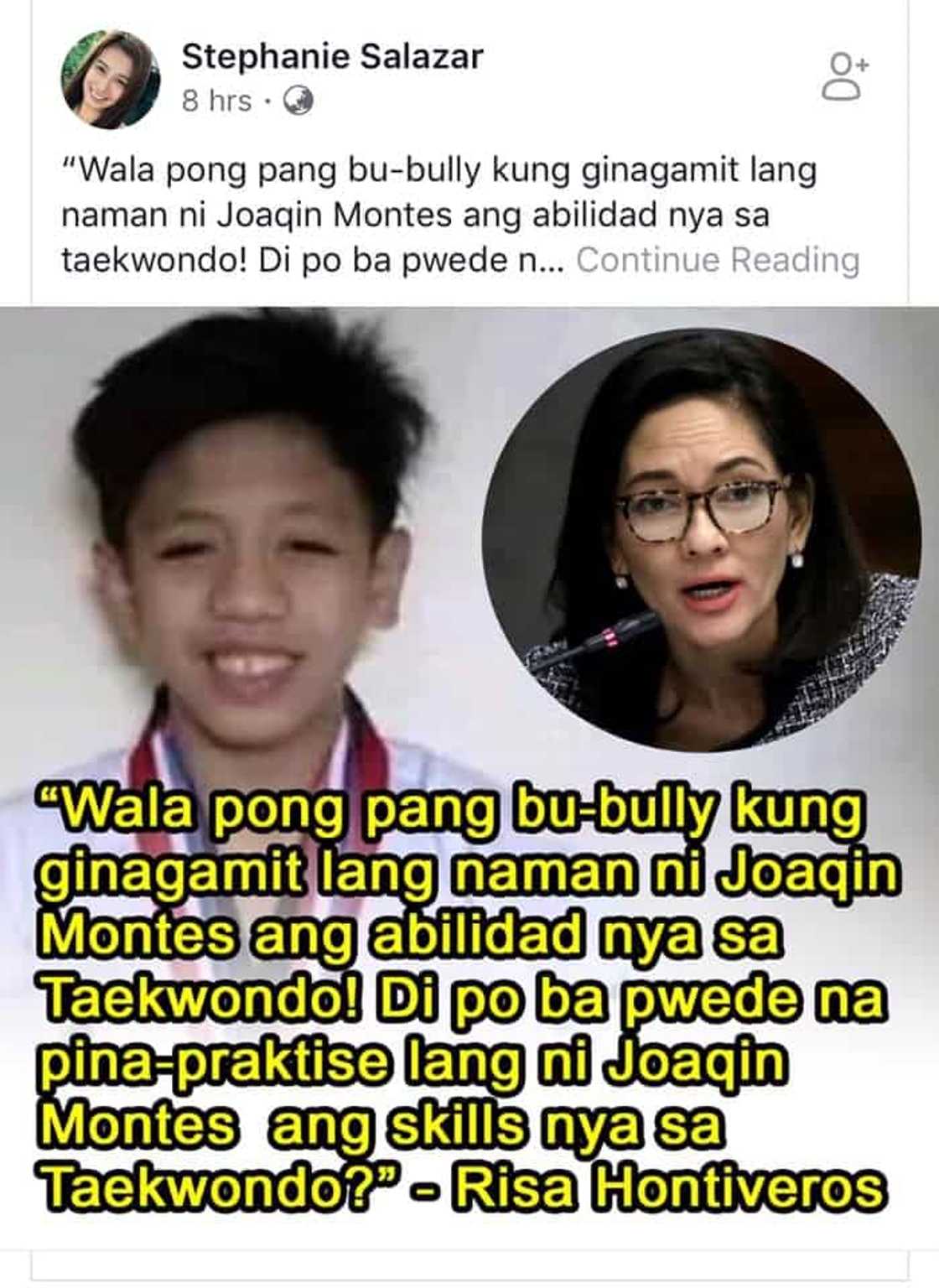 Fact check: Did Hontiveros say Ateneo student was not bullying but ‘practicing taekwondo’? Fact check: Did Hontiveros say Ateneo student was not bullying but ‘practicing taekwondo’?