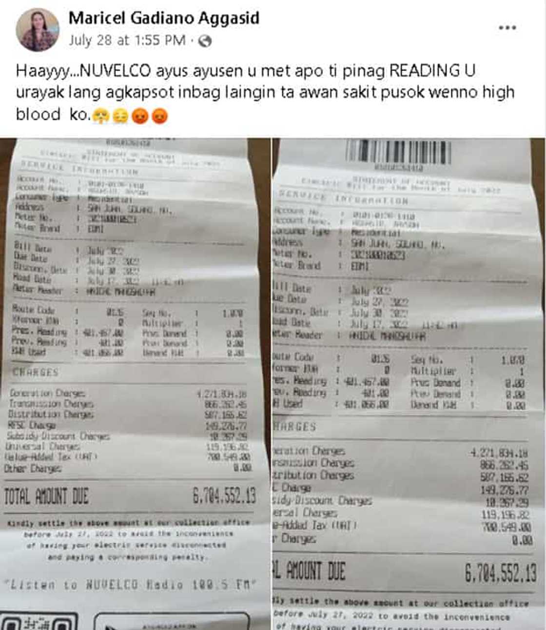 Electricity bill Electricity bill