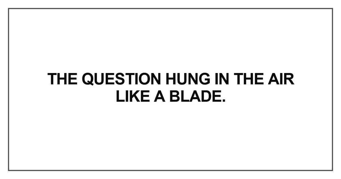 The question hung