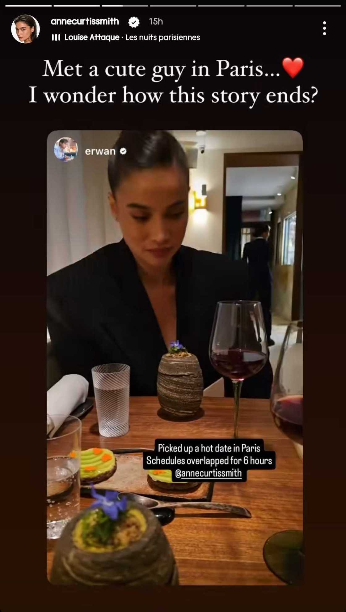 Anne Curtis cutely responds to Erwan Heussaff's "picked up a hot date" post Anne Curtis cutely responds to Erwan Heussaff's "picked up a hot date" post